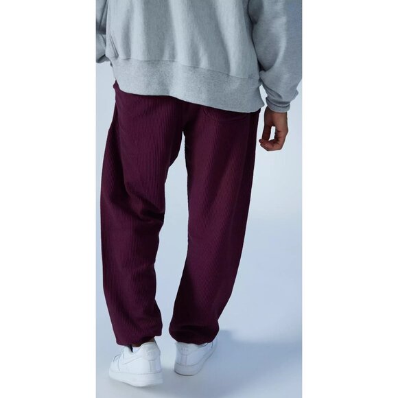 Champion UO Textured Rib Lounge Pant Cotton Joggers Sz Large Burgundy Mens - Picture 2 of 13